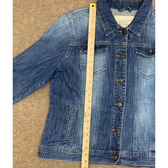 Yessica Jacket Womens XXL Denim Trucker Retro Boyfriend Fitted Stretch Jean - Picture 4 of 9